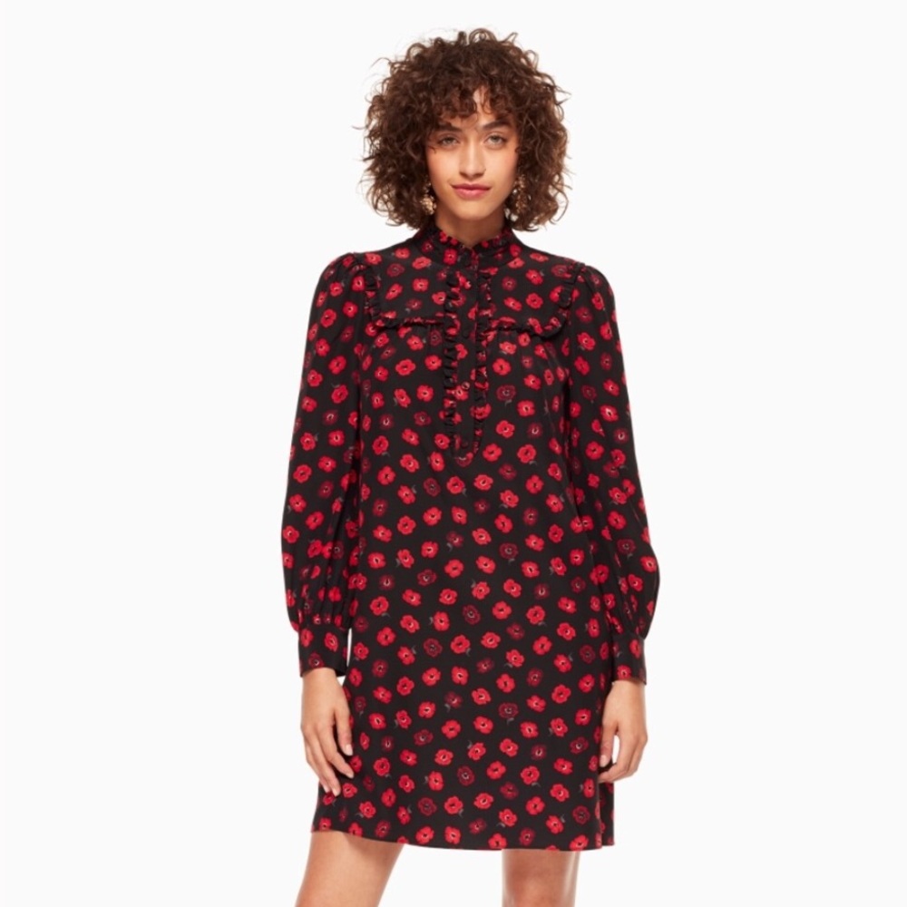 EUC kate spade poppy shirt dress